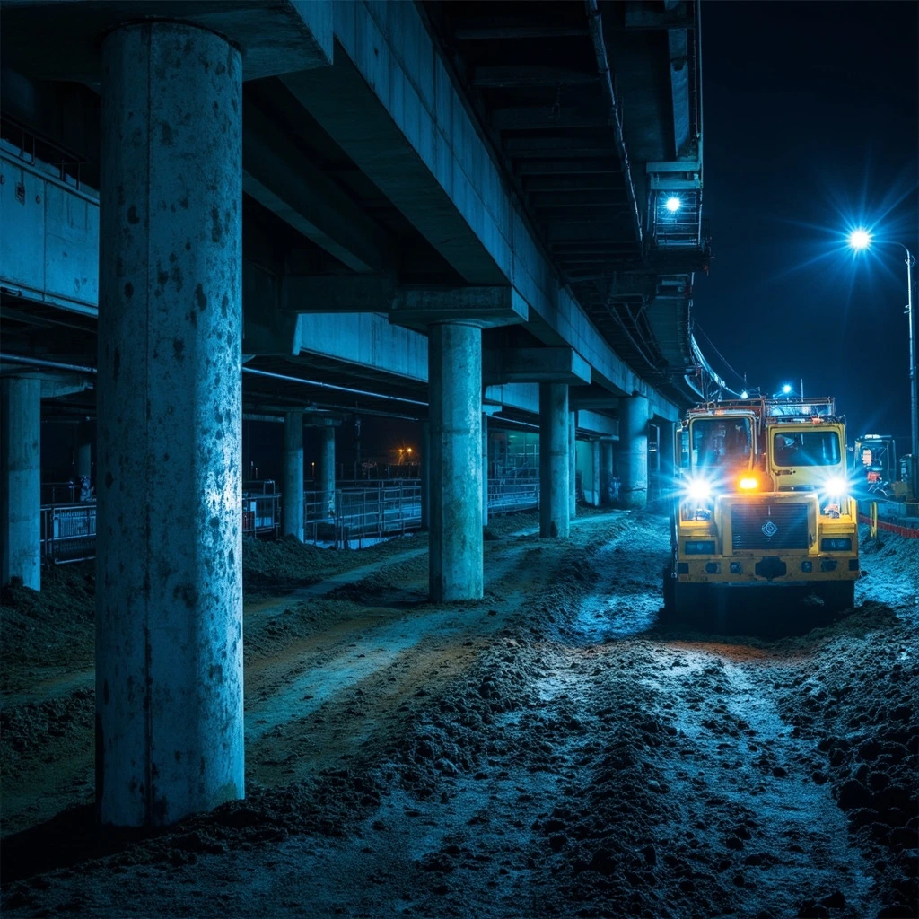 Expressway column seismic retrofit in Sapporo